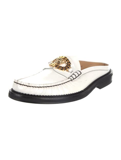 versace collection moccasins white|versace white label slippers.